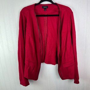 Torrid Red Blazer‎ Size 1x zipper Detail